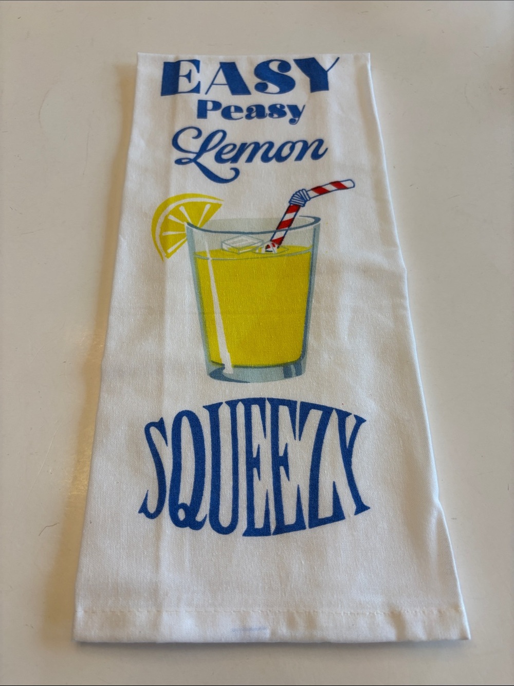 Easy Peasy Lemon Squeezy Kitchen Towel - Lemon Graphic